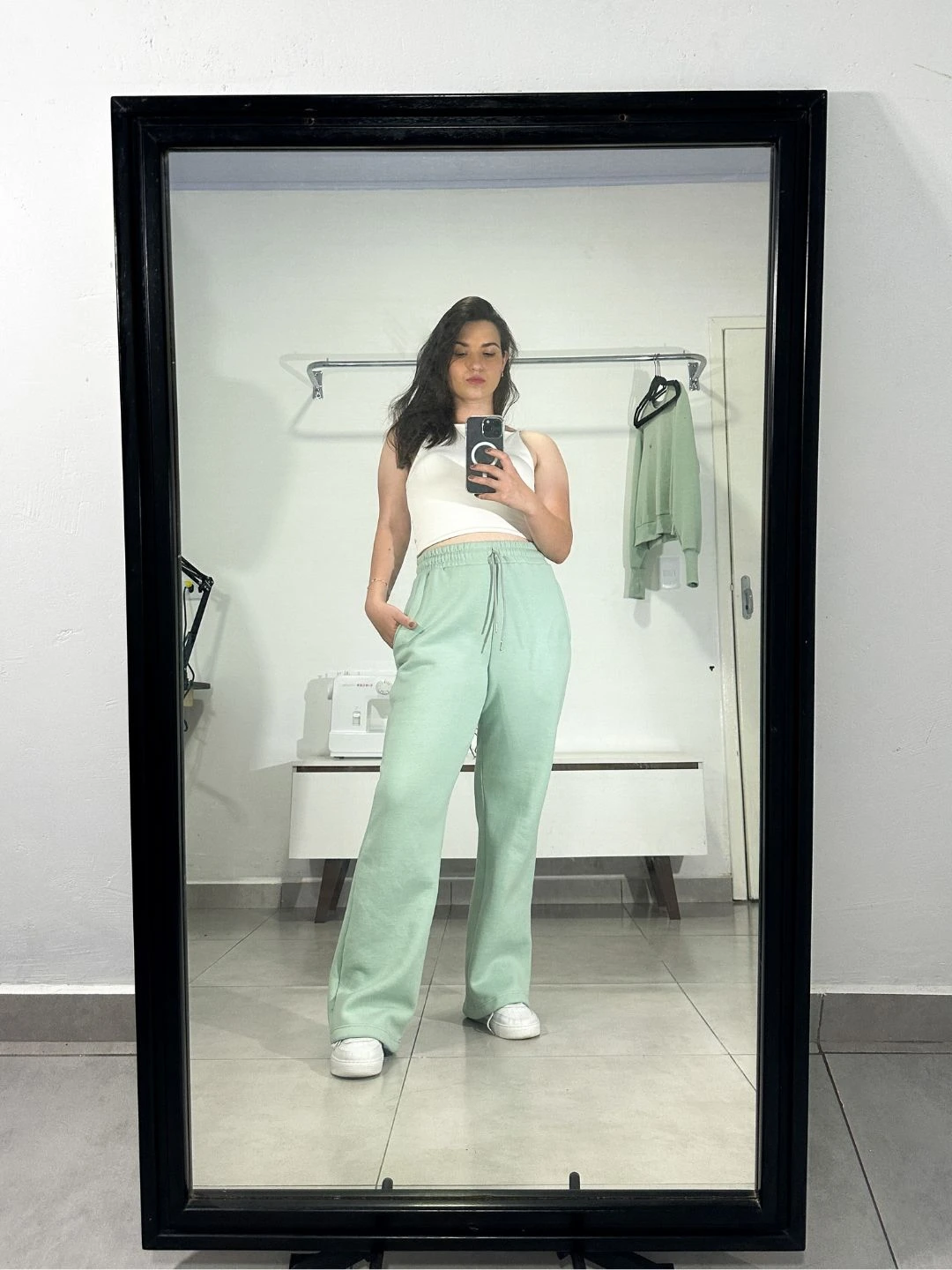 Molde calça reta moletom feminina 1